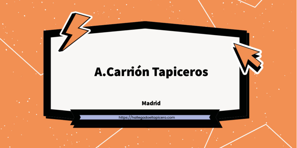 Imagen de la ficha de negocio de A.Carrión Tapiceros situado en Nogal (El)