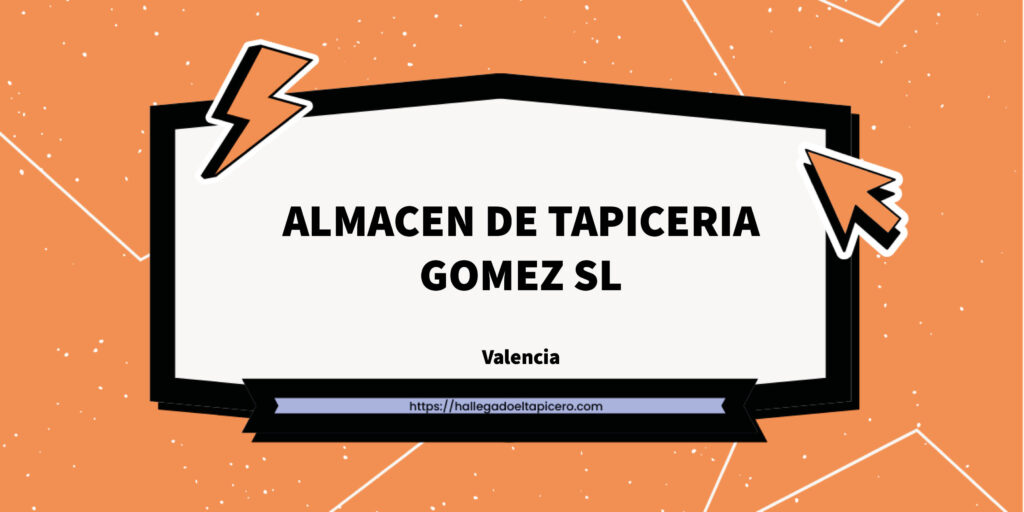 Imagen de la ficha de negocio de ALMACEN DE TAPICERIA GOMEZ SL situado en Paiporta