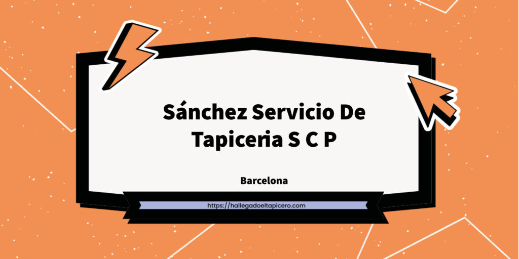 Imagen de la ficha de negocio de Sánchez Servicio De Tapiceria S C P situado en Cornellà de Llobregat